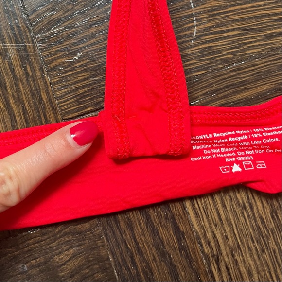 Everlane Red Triangle Bikini Top Medium - Picture 11 of 12